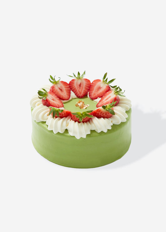 Matcha and Strawberry Shortcake 6 inch
